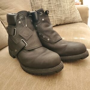 Timberland 6 Premium Foundry Waterproof Boot Black Leather Mens Size 13